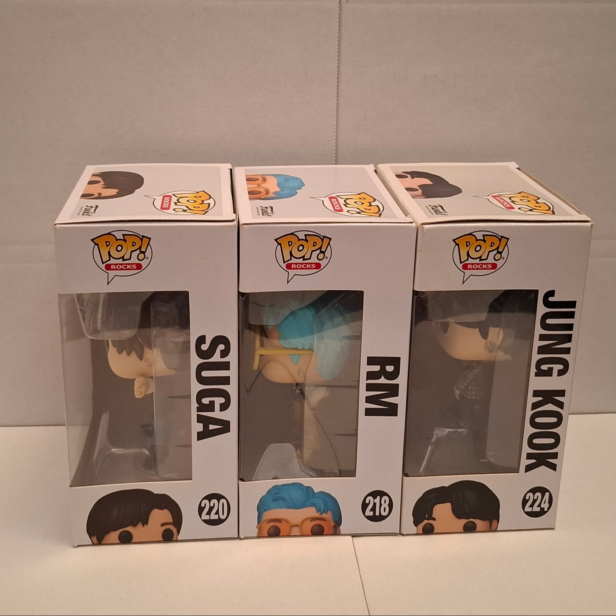 Lot BTS Dynamite - RM #218, Suga #220, Jung Kook #224 Funko