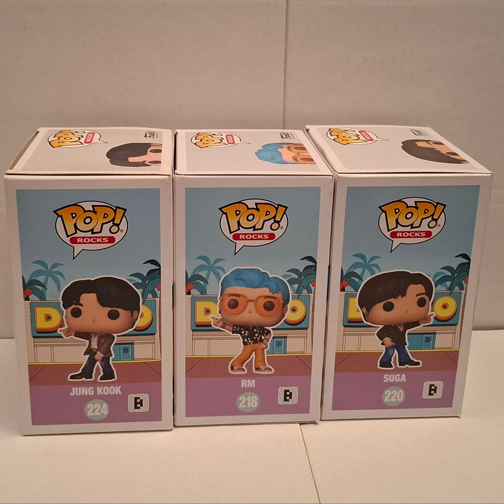 Lot BTS Dynamite - RM #218, Suga #220, Jung Kook #224 Funko